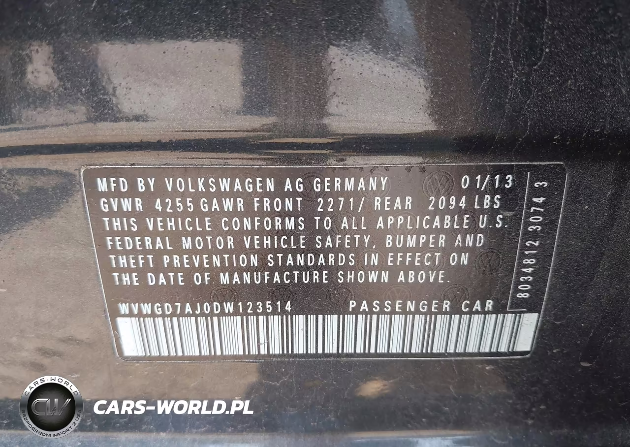 2013 Volkswagen Gti 4-Door VIN:WVWGD7AJ0DW123514 - 9