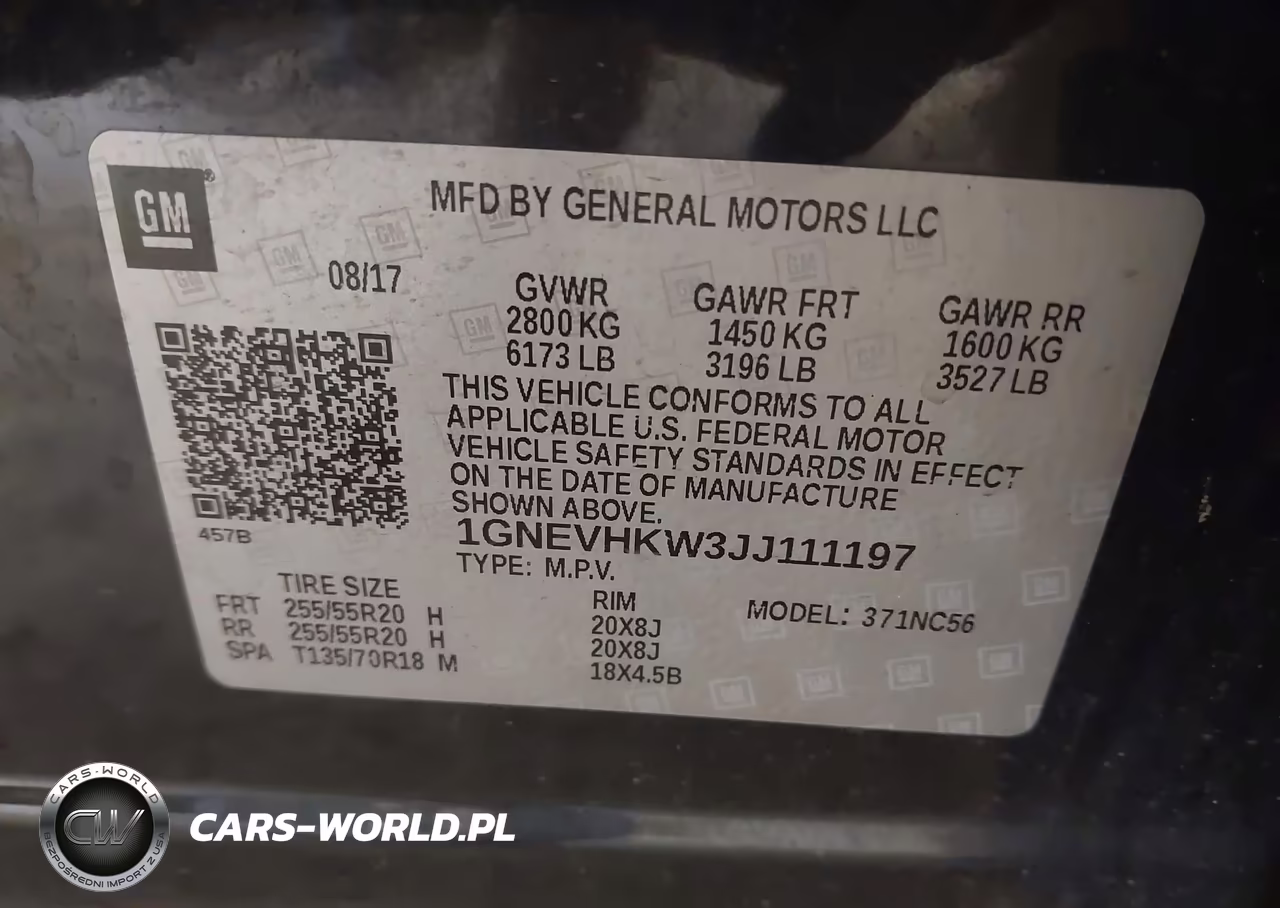 2018 Chevrolet Traverse 3Lt VIN:1GNEVHKW3JJ111197 - 9