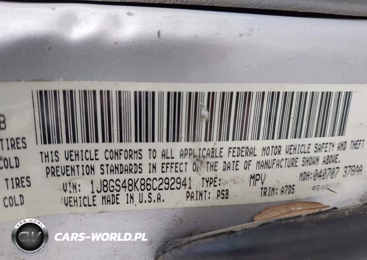 2006 Jeep Grand Cherokee Laredo VIN:1J8GS48K86C292941 - 9