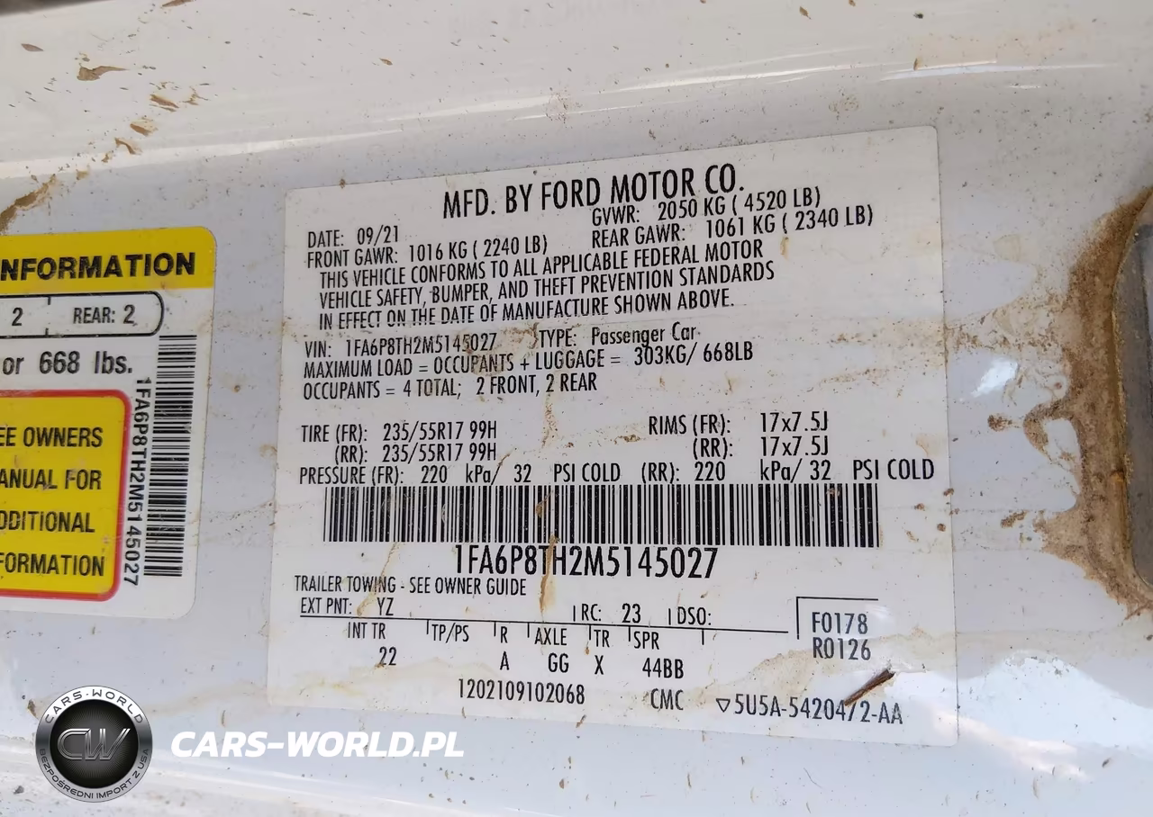2021 Ford Mustang Ecoboost Fastback VIN:1FA6P8TH2M5145027 - 9