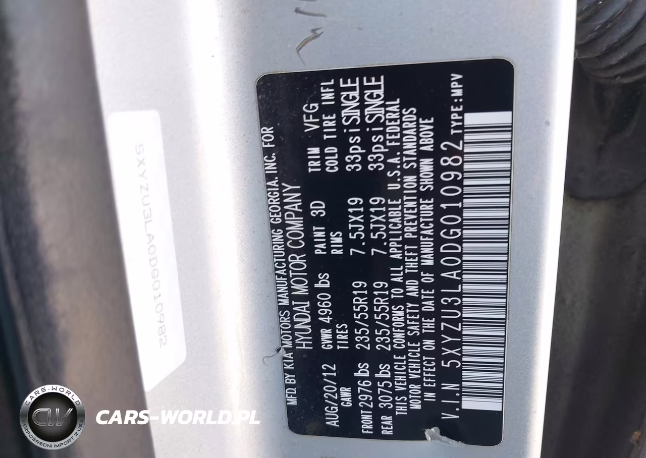 2013 Hyundai Santa Fe Sport 2.0T VIN:5XYZU3LA0DG010982 - 9