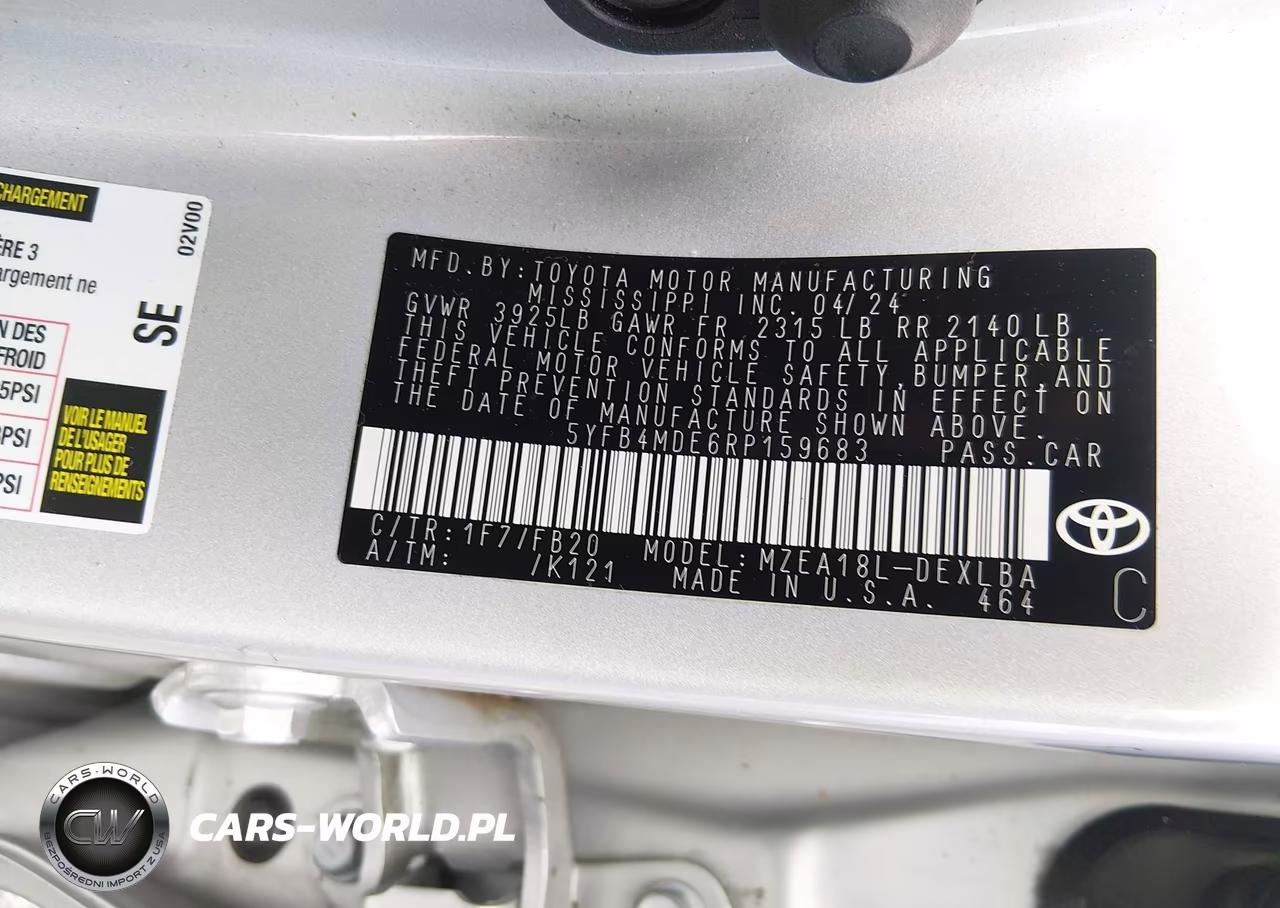 2024 Toyota Corolla Le VIN:5YFB4MDE6RP159683 - 9