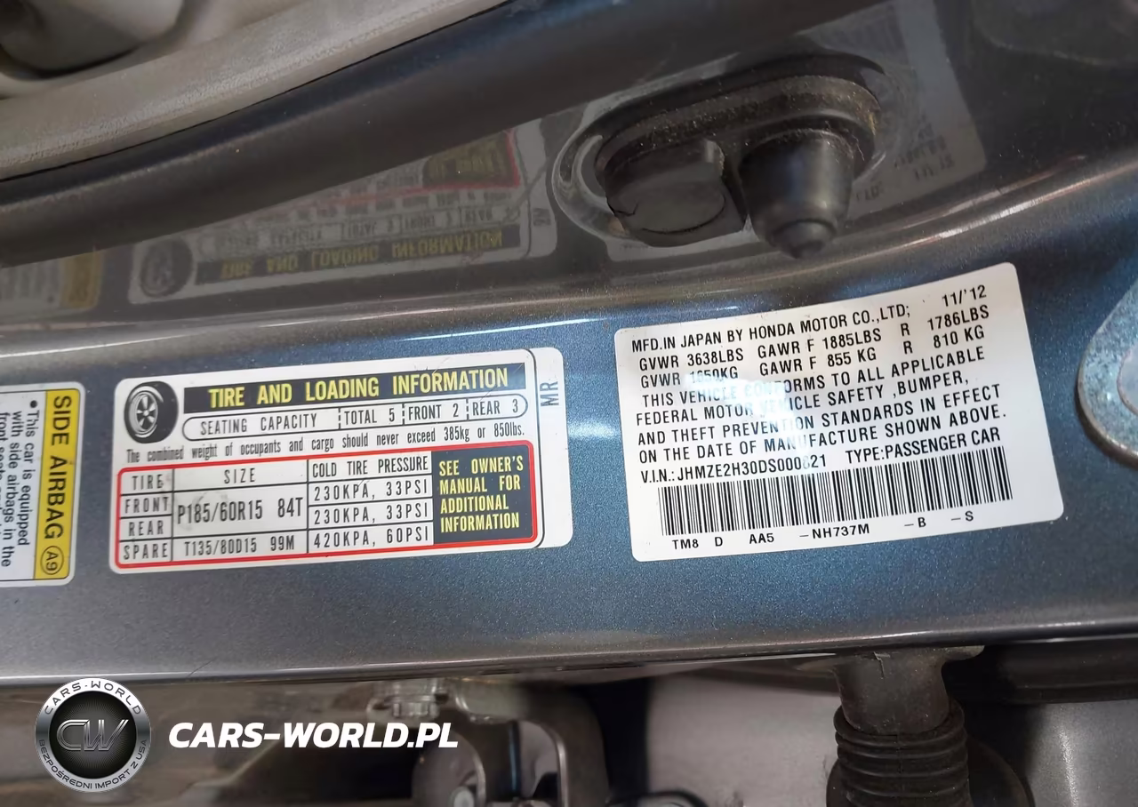 2013 Honda Insight VIN:JHMZE2H30DS000821 - 9