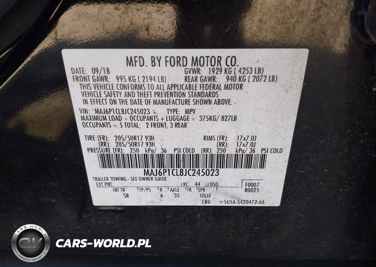 2018 Ford Ecosport Ses VIN:MAJ6P1CL8JC245023 - 9