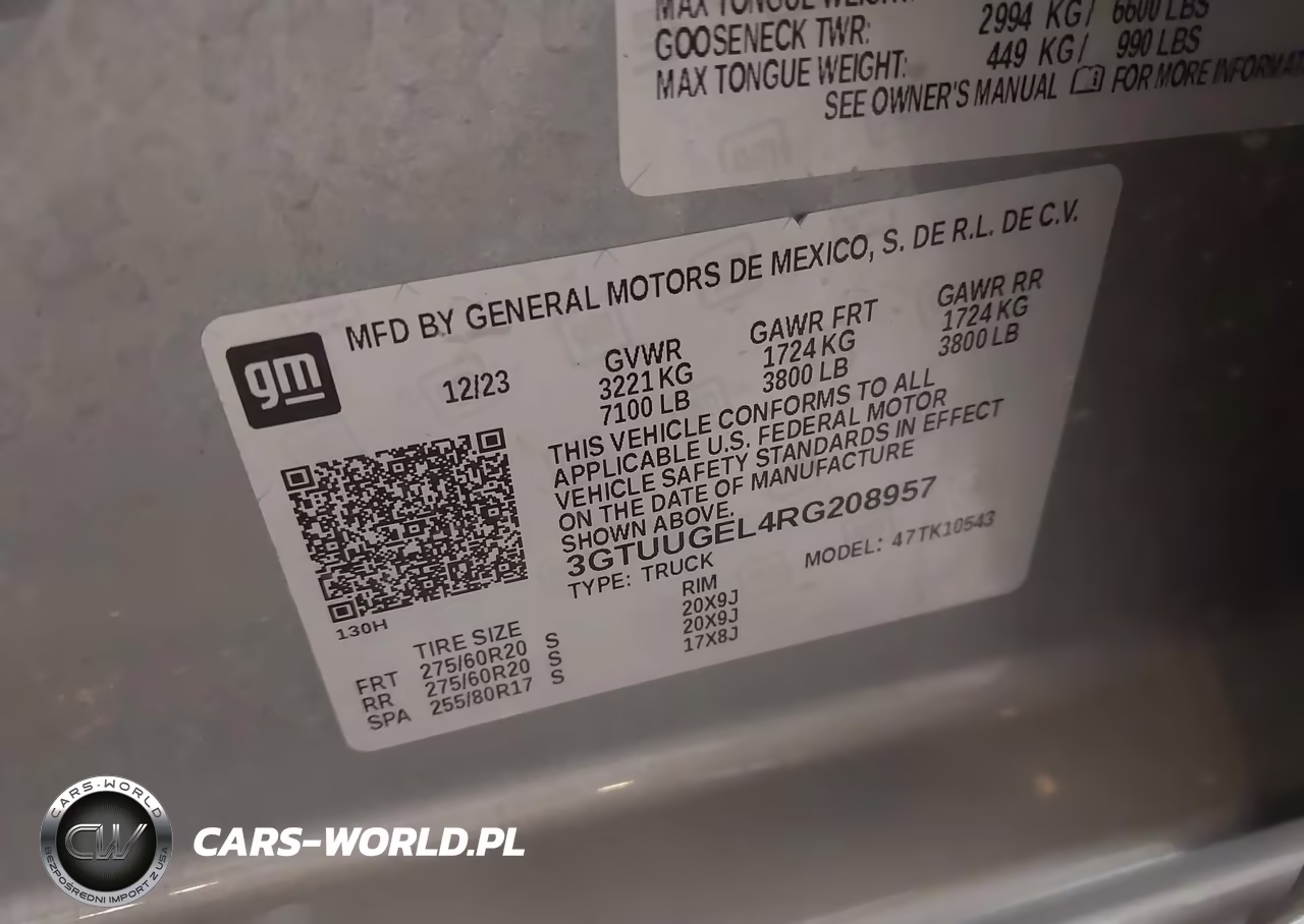 2024 GMC Sierra 1500 4Wd Short Box Denali VIN:3GTUUGEL4RG208957 - 9