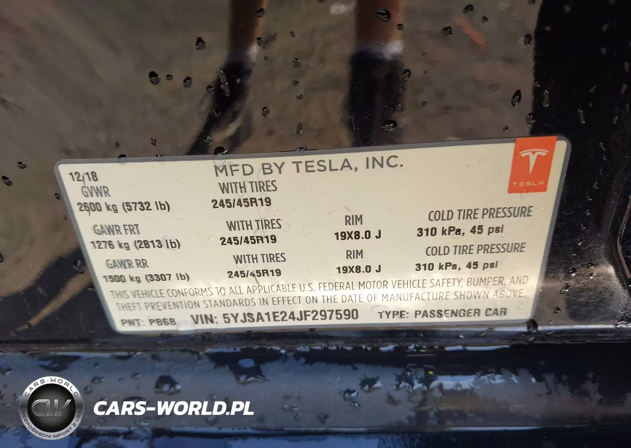 2018 Tesla Model S 100D-75D-P100D VIN:5YJSA1E24JF297590 - 9
