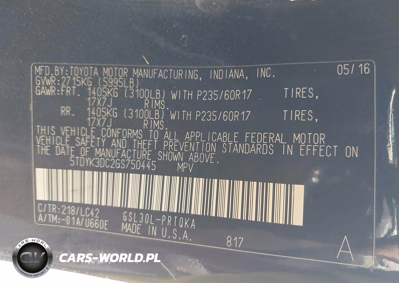 2016 Toyota Sienna Xle 8 Passenger VIN:5TDYK3DC2GS750445 - 9