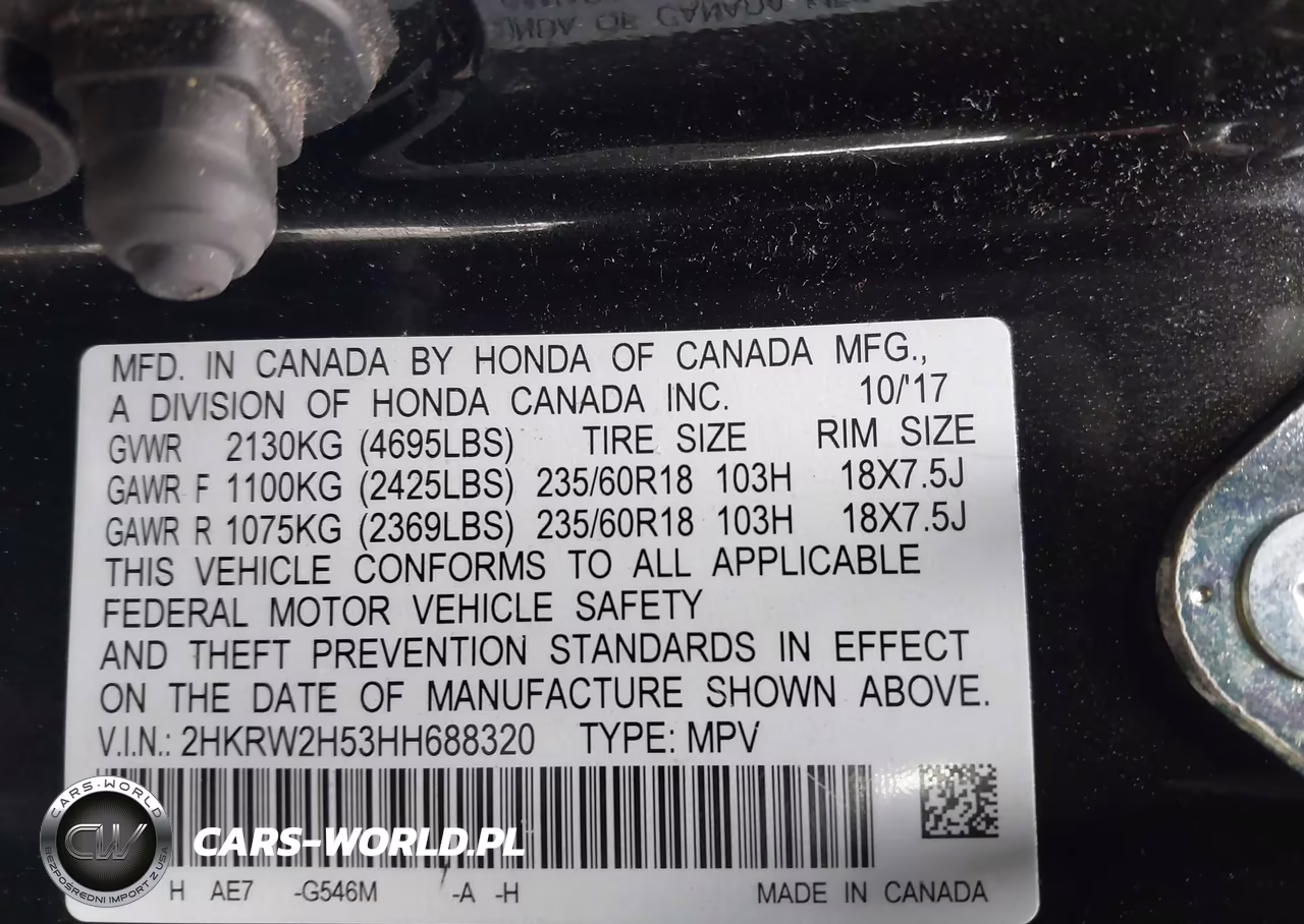 2017 Honda Cr-V Ex VIN:2HKRW2H53HH688320 - 9