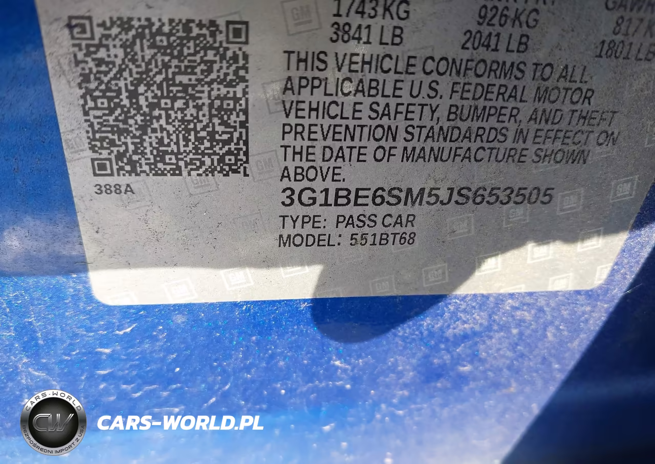 2018 Chevrolet Cruze Lt Auto VIN:3G1BE6SM5JS653505 - 9
