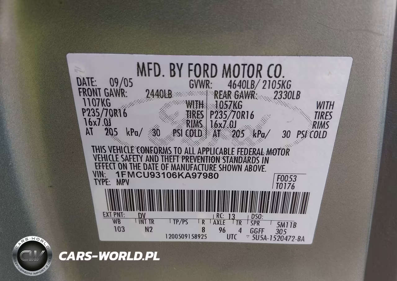 2006 Ford Escape Xlt VIN:1FMCU93106KA97980 - 9