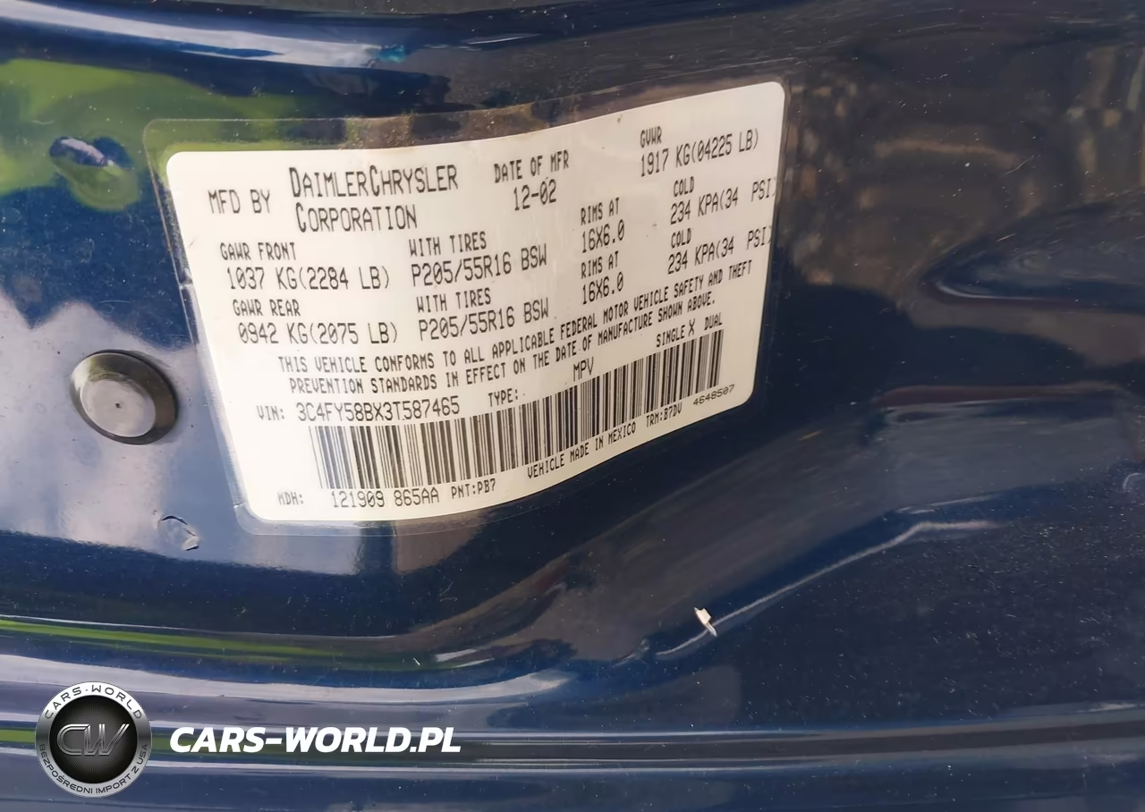 2003 Chrysler Pt Cruiser Touring VIN:3C4FY58BX3T587465 - 9