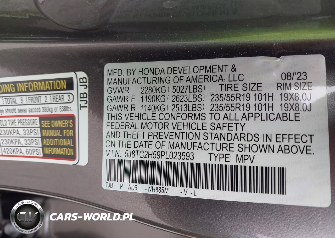 2023 Acura Rdx Technology Package VIN:5J8TC2H59PL023593 - 9