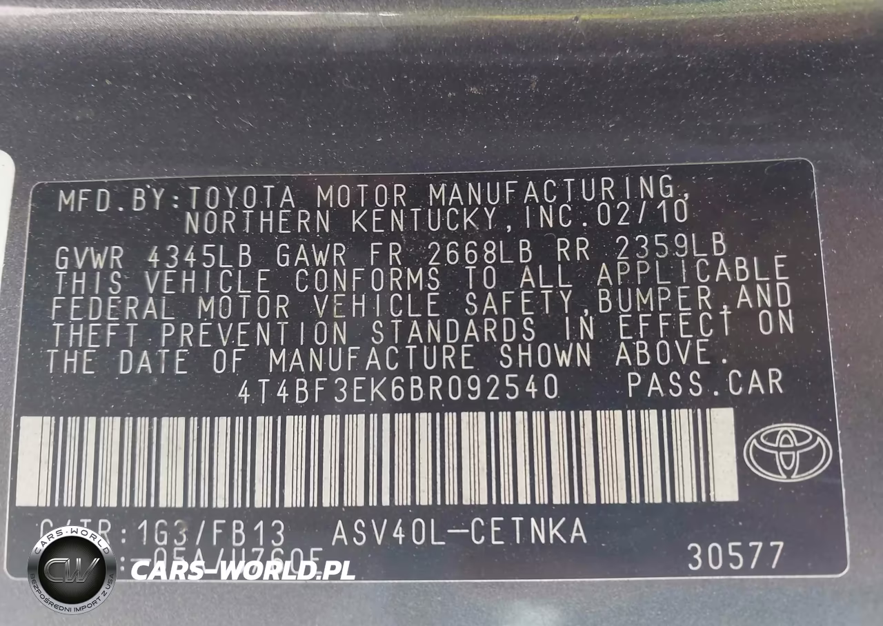2011 Toyota Camry Le VIN:4T4BF3EK6BR092540 - 9
