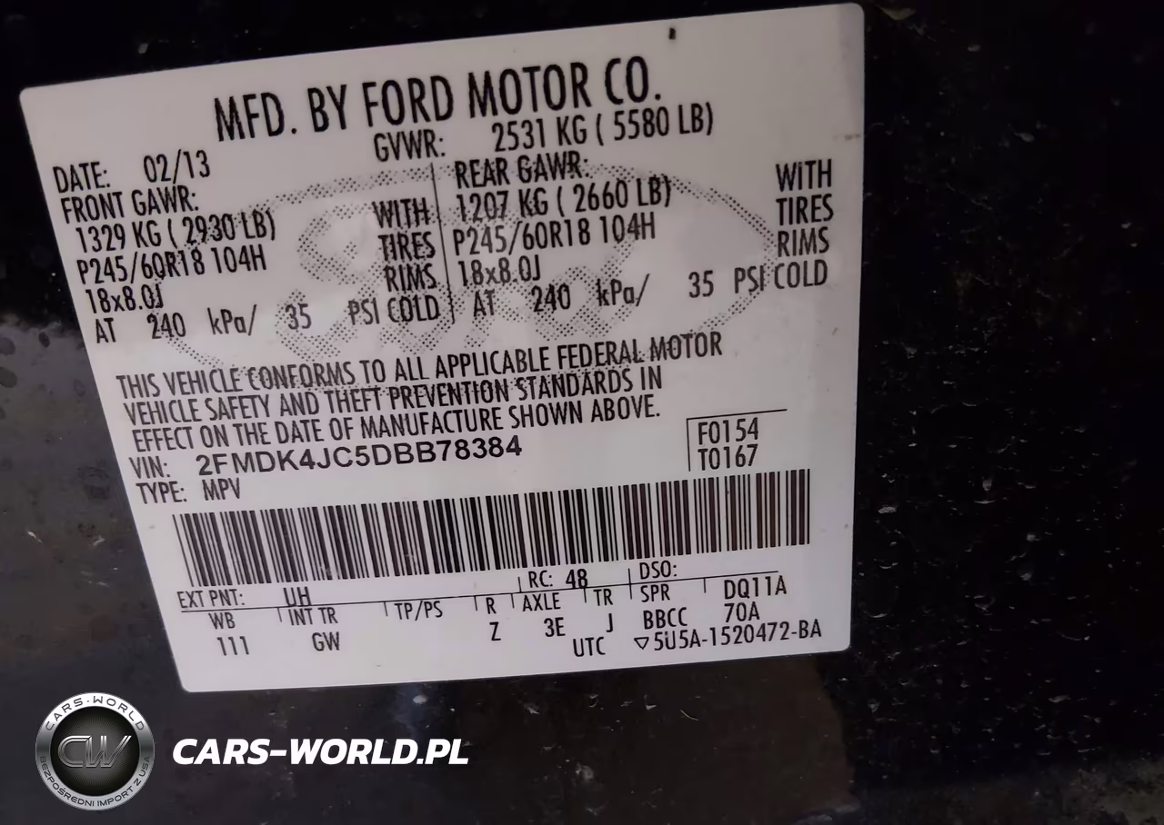 2013 Ford Edge Sel VIN:2FMDK4JC5DBB78384 - 9