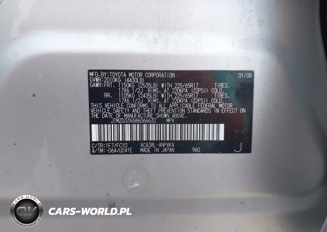2008 Toyota Rav4 VIN:JTMZD33V686066632 - 9