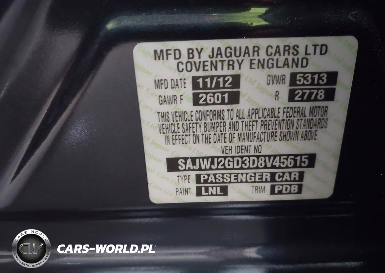 2013 Jaguar Xj Xjl Portfolio VIN:SAJWJ2GD3D8V45615 - 9