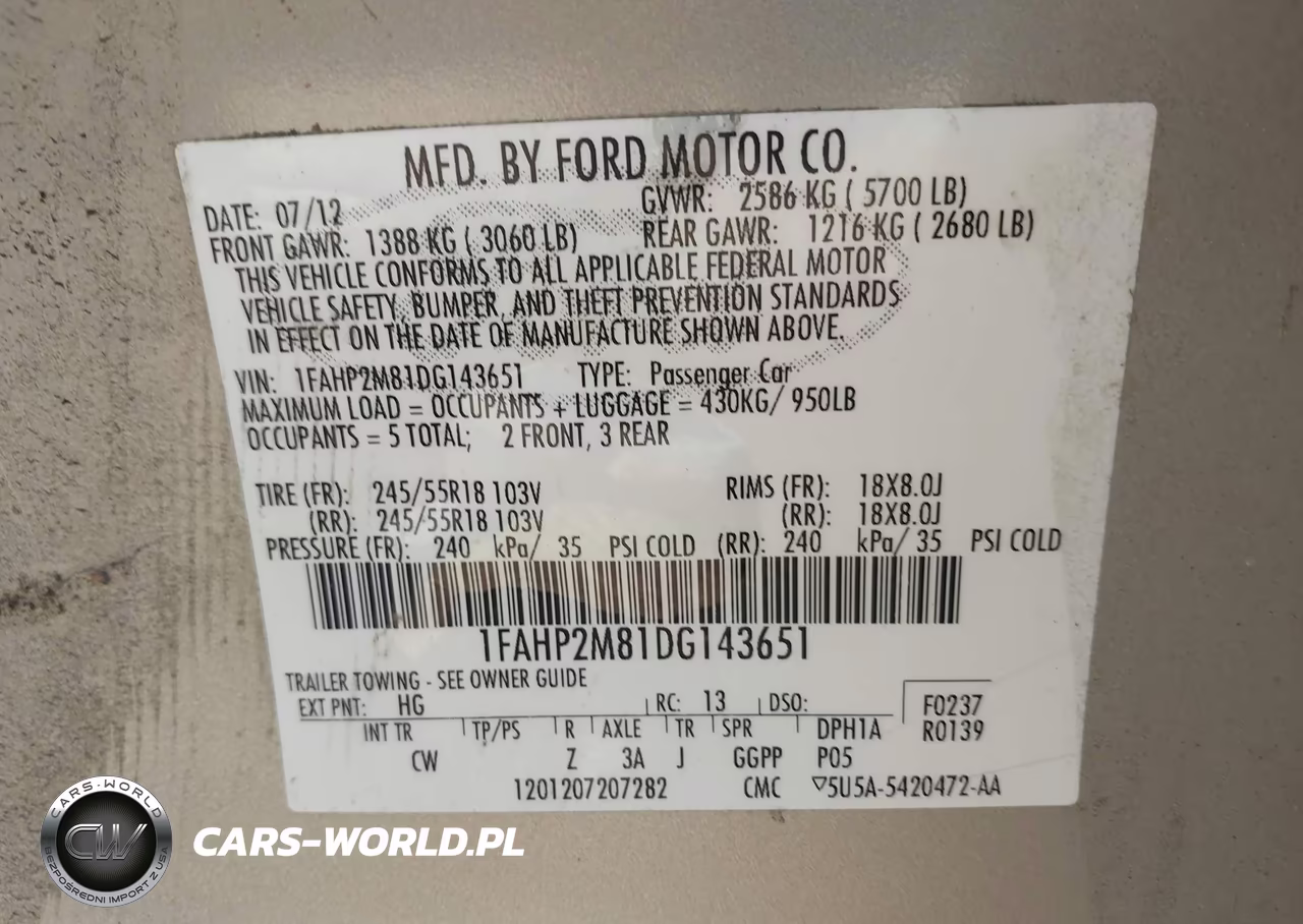 2013 Ford Police Interceptor VIN:1FAHP2M81DG143651 - 9