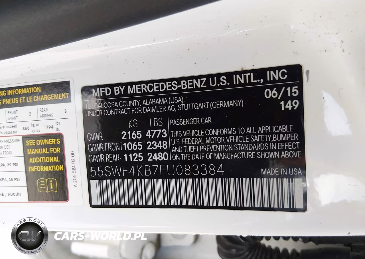 2015 Mercedes-Benz C 300 4Matic VIN:55SWF4KB7FU083384 - 9