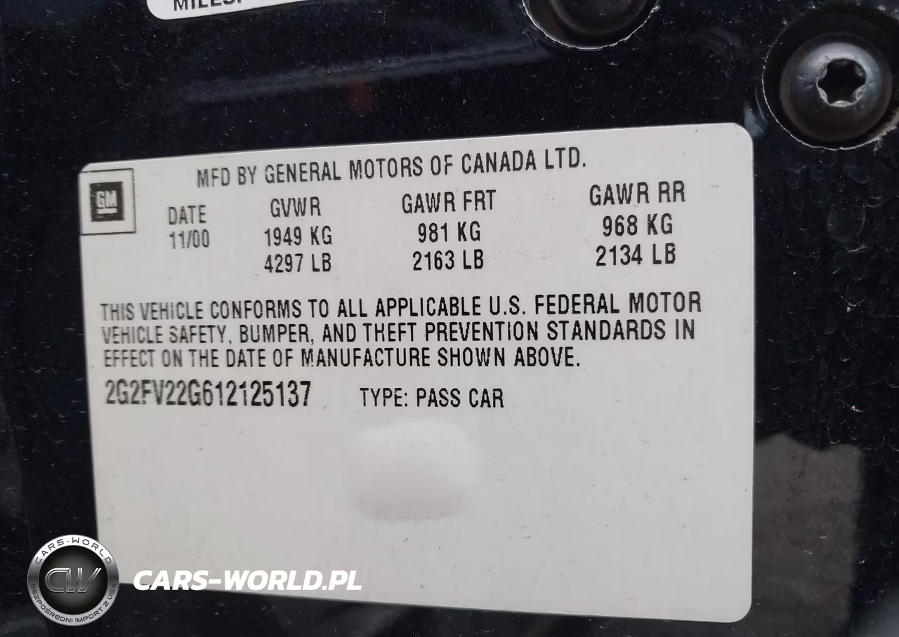 2001 Pontiac Firebird Trans Am VIN:2G2FV22G612125137 - 9