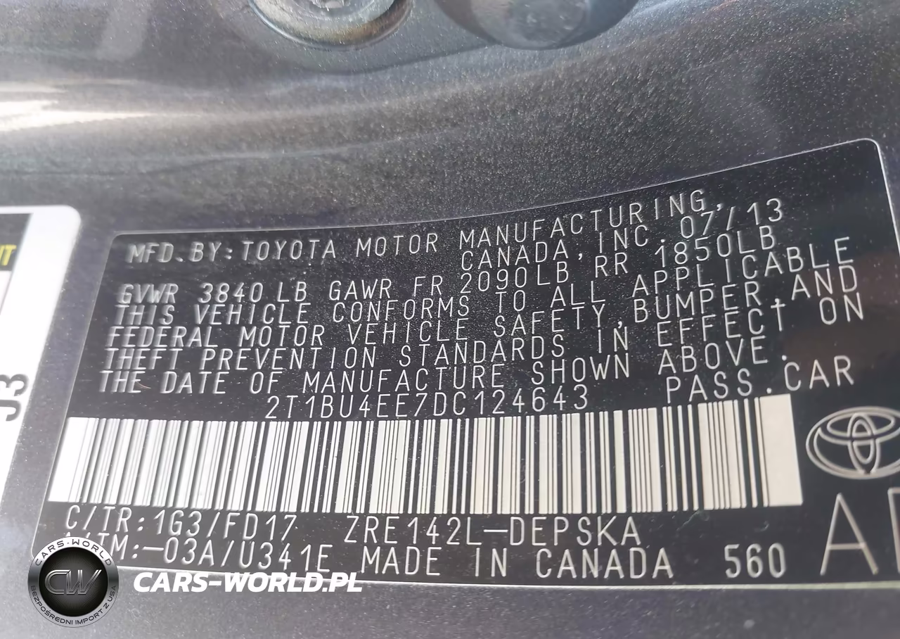 2013 Toyota Corolla S VIN:2T1BU4EE7DC124643 - 9