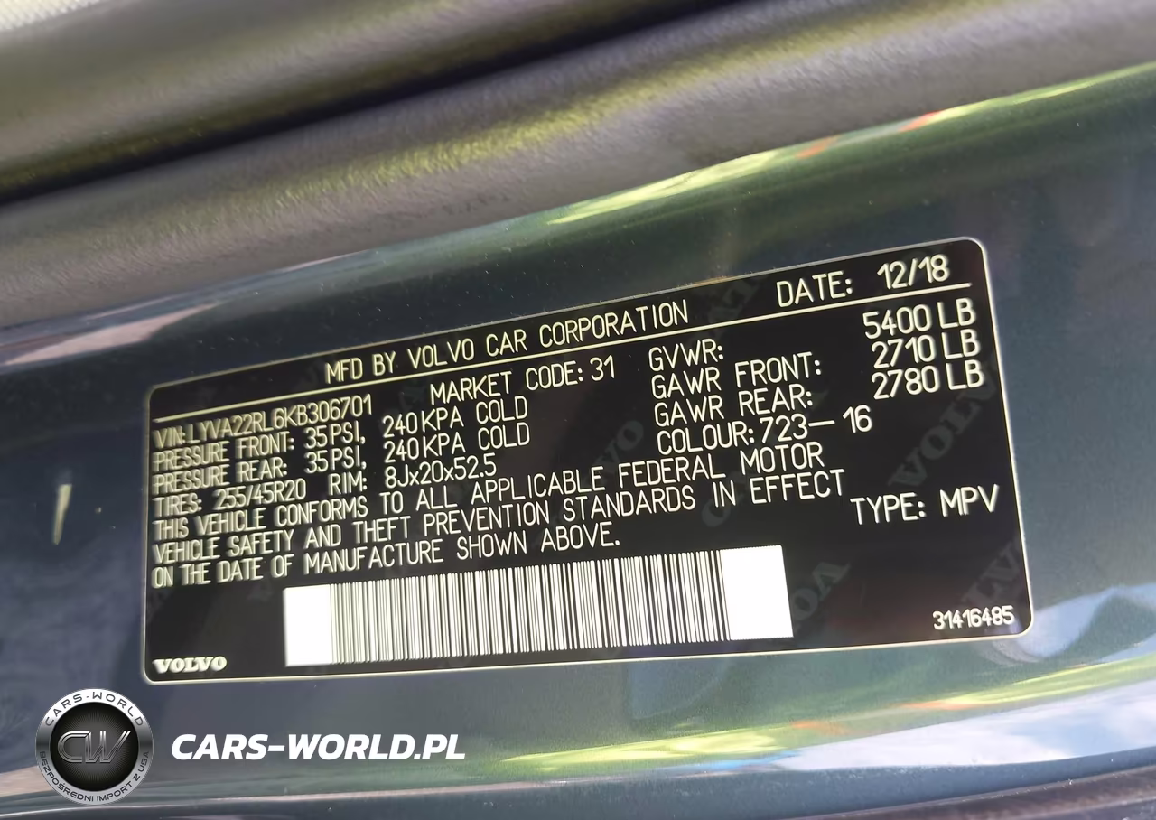 2019 Volvo Xc60 T6 Inscription VIN:LYVA22RL6KB306701 - 9
