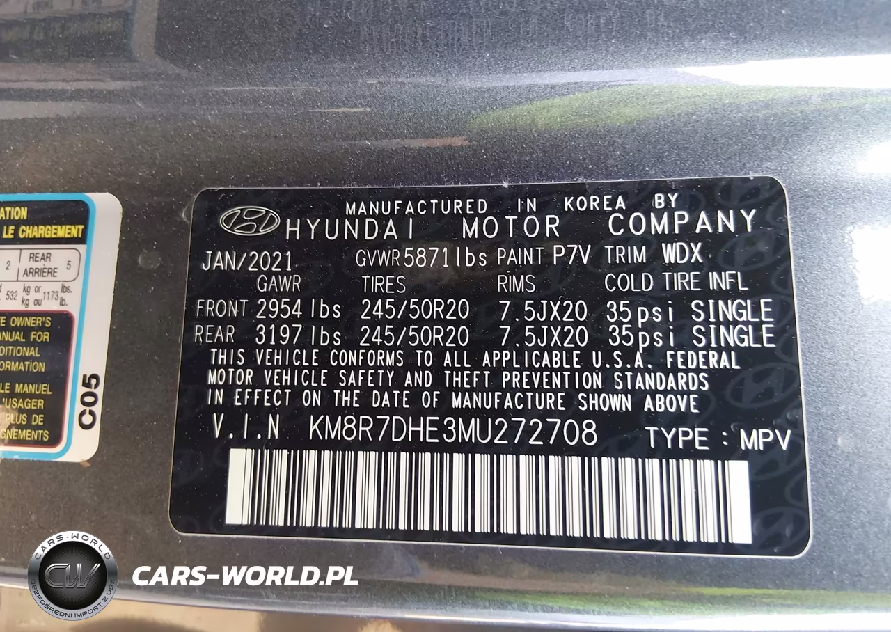 2021 Hyundai Palisade Calligraphy VIN:KM8R7DHE3MU272708 - 9