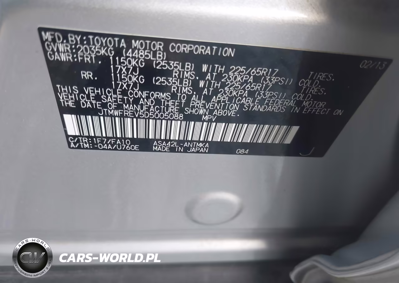 2013 Toyota Rav4 Xle VIN:JTMWFREV5D5005088 - 9