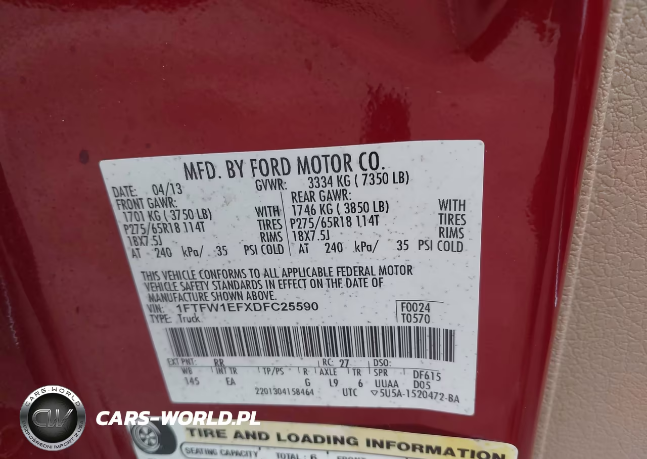 2013 Ford F150 Supercrew VIN:1FTFW1EFXDFC25590 - 9