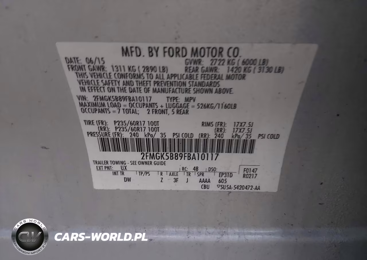 2015 Ford Flex Se VIN:2FMGK5B89FBA10117 - 9