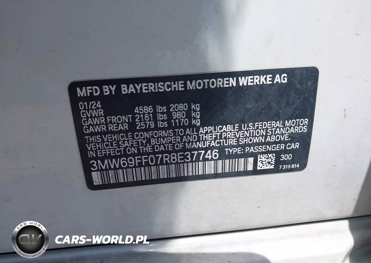 2024 BMW 330I VIN:3MW69FF07R8E37746 - 9