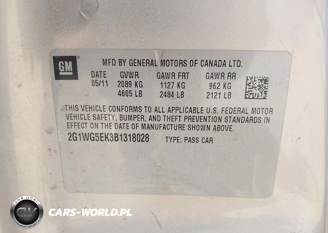 2011 Chevrolet Impala Lt VIN:2G1WG5EK3B1318028 - 9