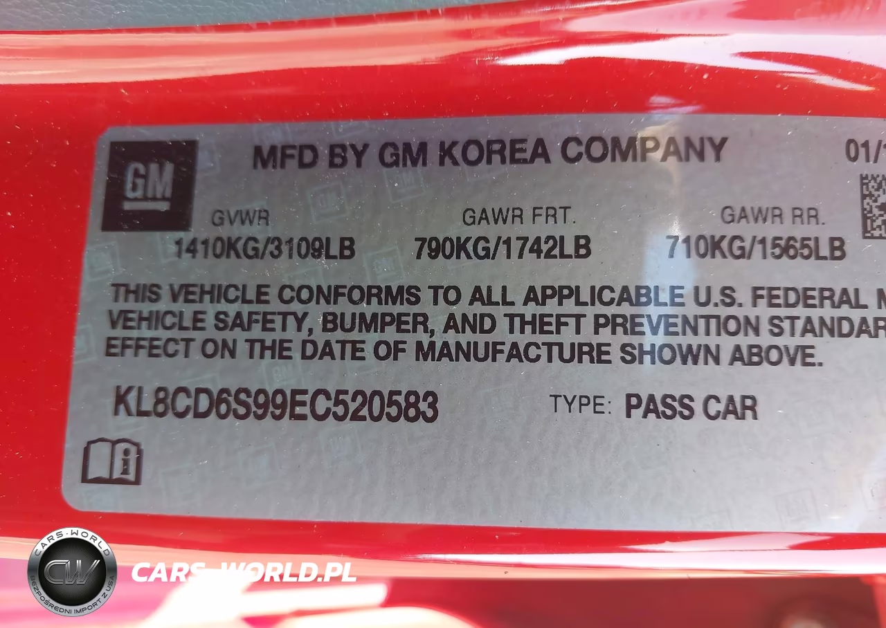 2014 Chevrolet Spark 1Lt Auto VIN:KL8CD6S99EC520583 - 9