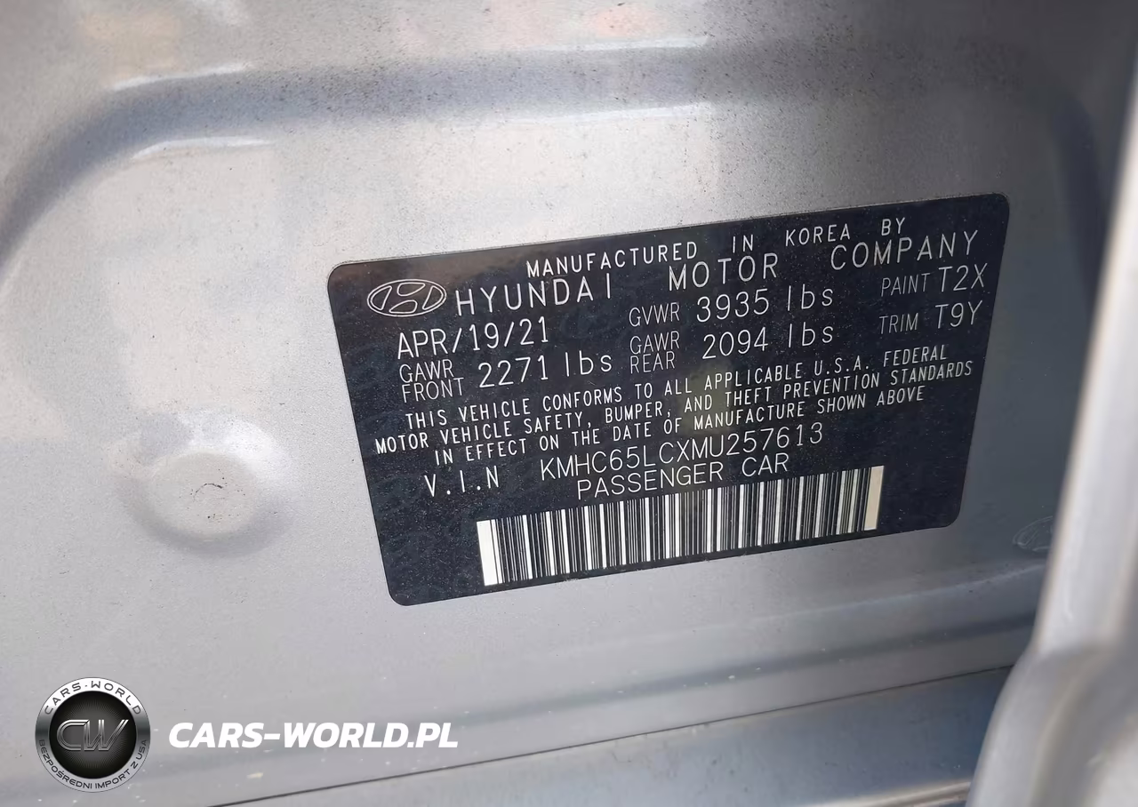2021 Hyundai Ioniq Hybrid Blue VIN:KMHC65LCXMU257613 - 9