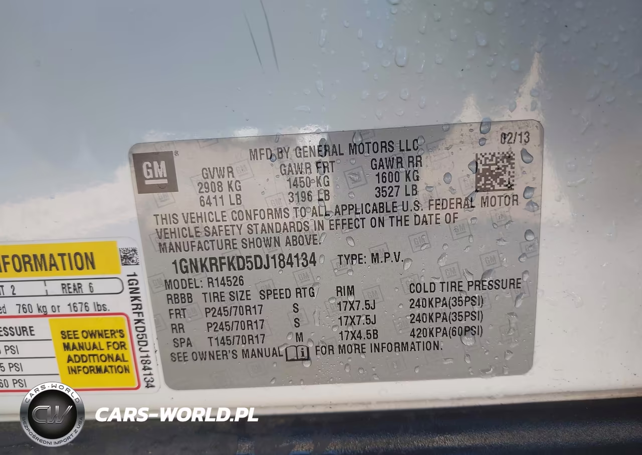 2013 Chevrolet Traverse Ls VIN:1GNKRFKD5DJ184134 - 9