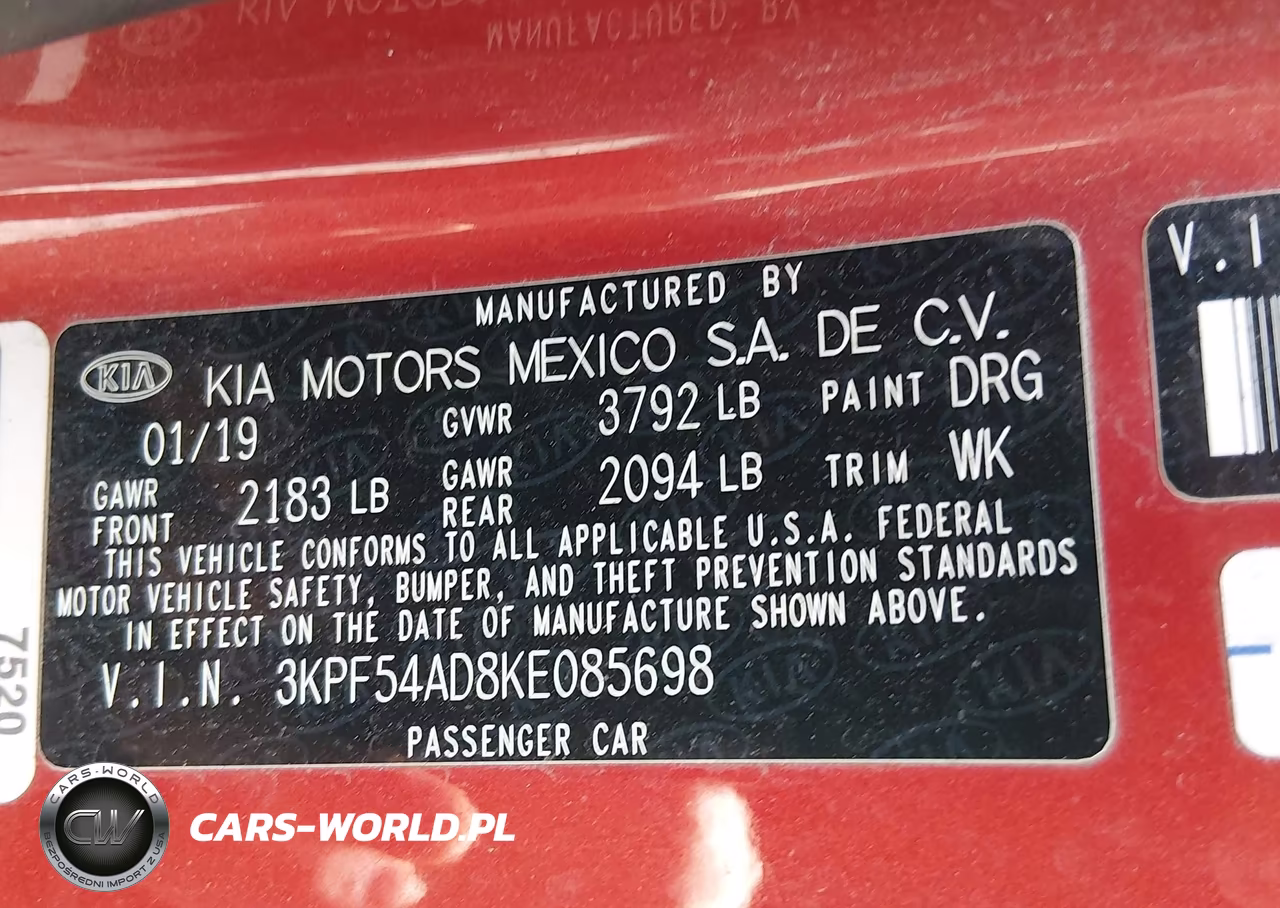 2019 Kia Forte Ex VIN:3KPF54AD8KE085698 - 9