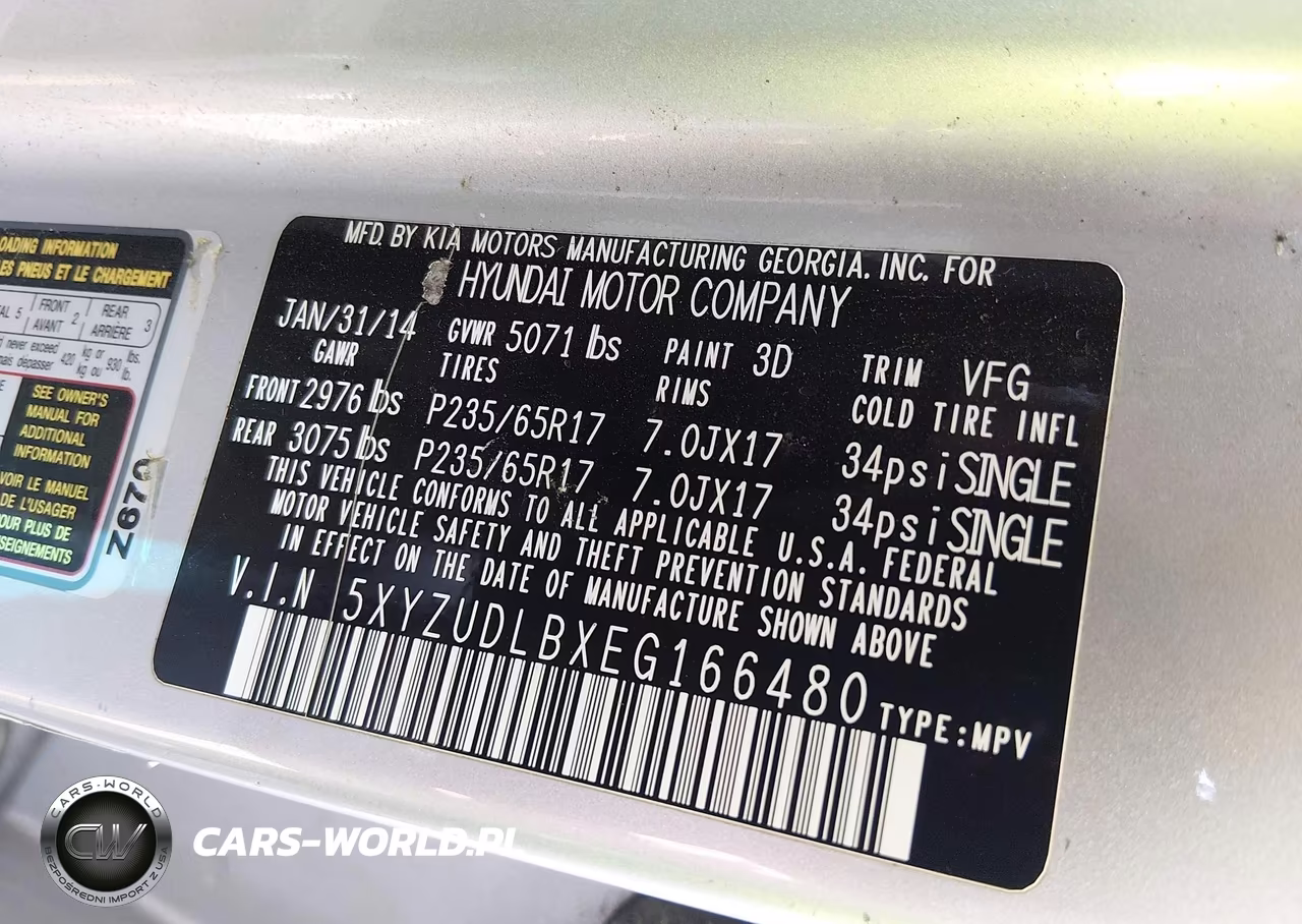 2014 Hyundai Santa Fe Sport 2.4L VIN:5XYZUDLBXEG166480 - 9