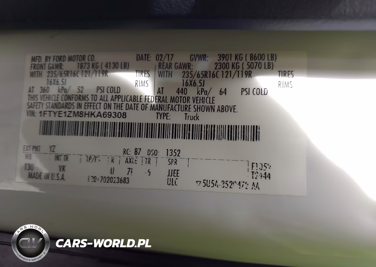 2017 Ford Transit-150 VIN:1FTYE1ZM8HKA69308 - 9