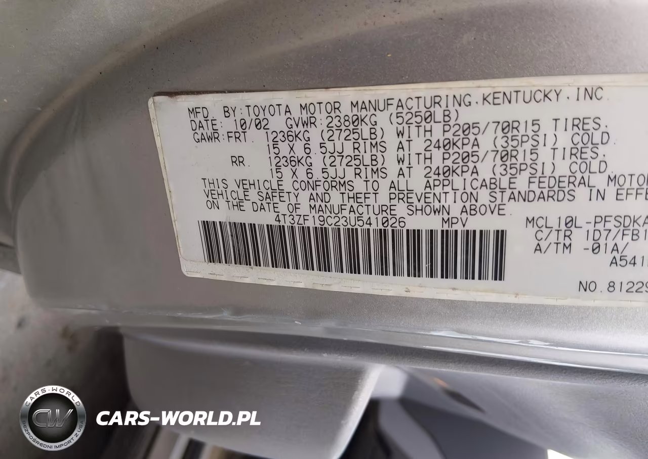 2003 Toyota Sienna Ce VIN:4T3ZF19C23U541026 - 9