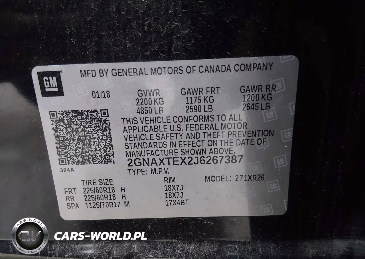 2018 Chevrolet Equinox Lt VIN:2GNAXTEX2J6267387 - 9