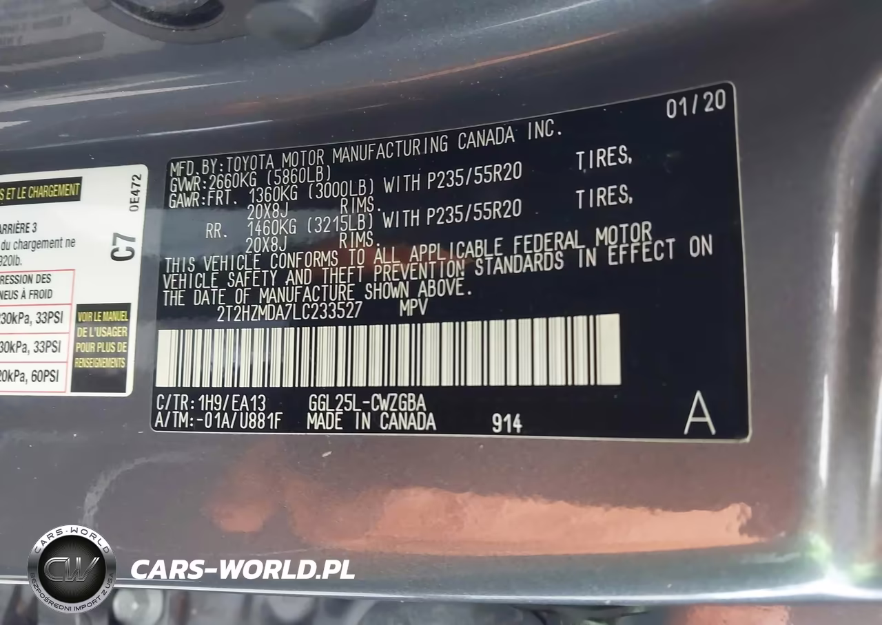 2020 Lexus Rx 350 VIN:2T2HZMDA7LC233527 - 9