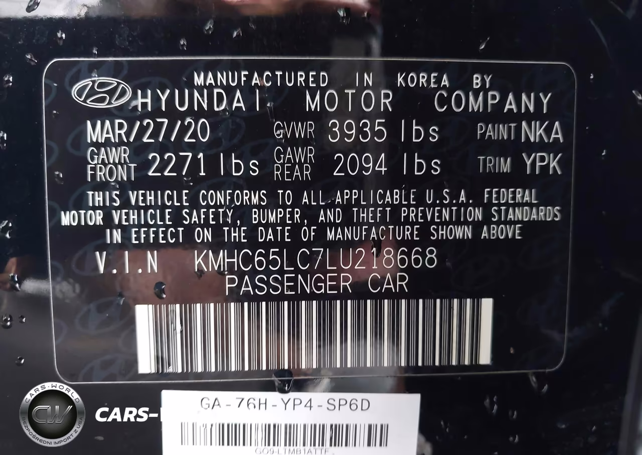 2020 Hyundai Ioniq Hybrid Blue VIN:KMHC65LC7LU218668 - 9
