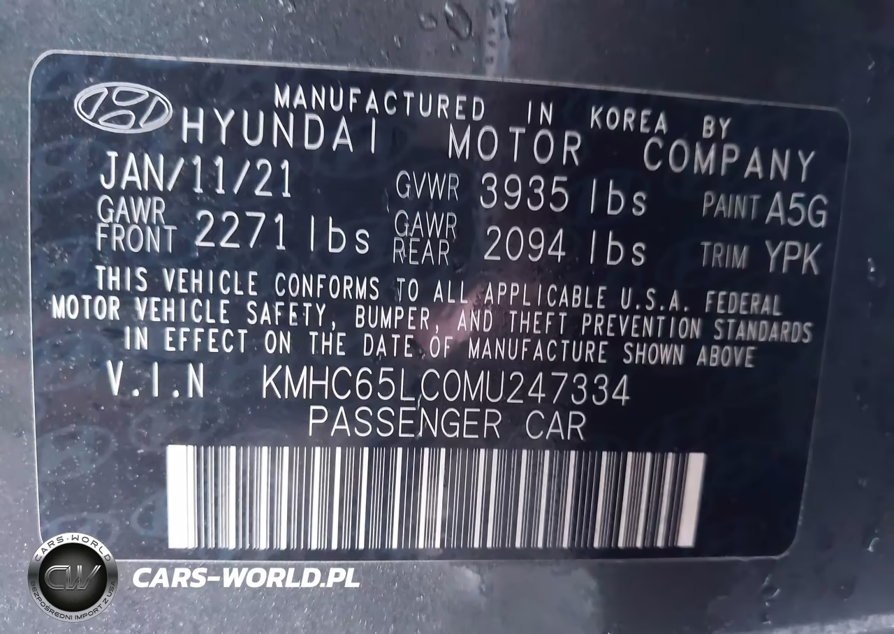 2021 Hyundai Ioniq Hybrid Blue VIN:KMHC65LC0MU247334 - 9