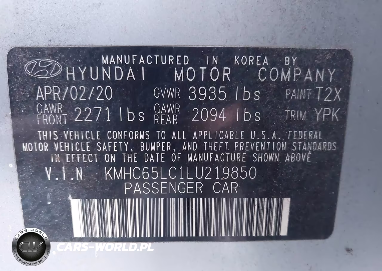 2020 Hyundai Ioniq Hybrid Blue VIN:KMHC65LC1LU219850 - 9