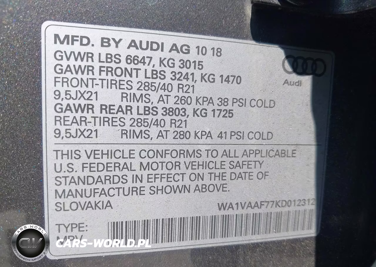 2019 Audi Q7 55 Premium VIN:WA1VAAF77KD012312 - 9