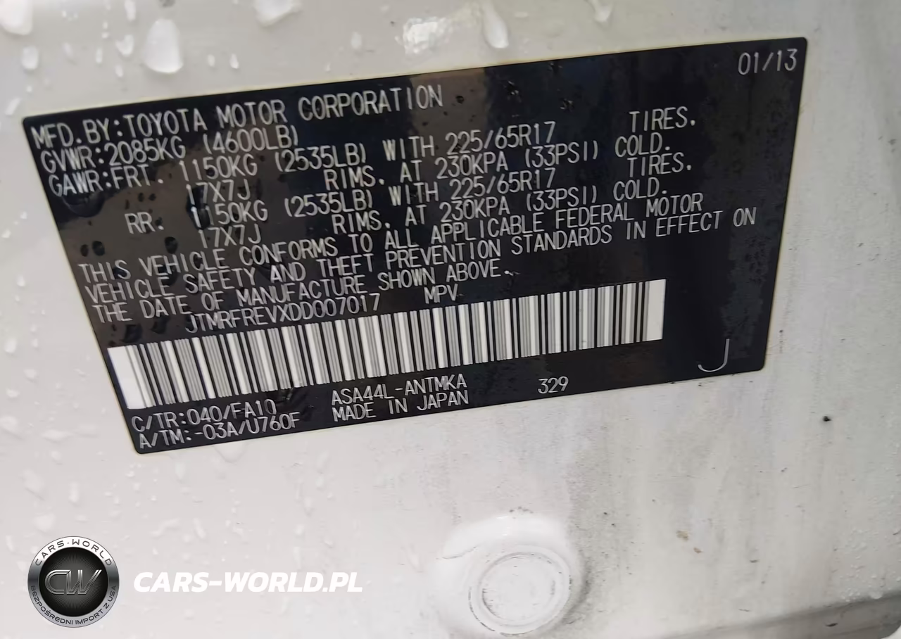 2013 Toyota Rav4 Xle VIN:JTMRFREVXDD007017 - 9