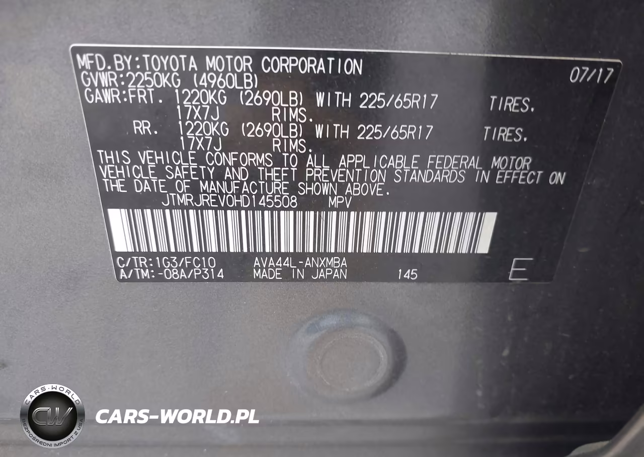 2017 Toyota Rav4 Hybrid Xle VIN:JTMRJREV0HD145508 - 9