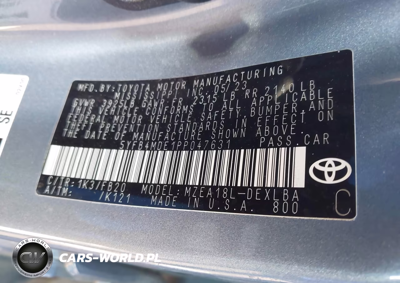 2023 Toyota Corolla Le VIN:5YFB4MDE1PP047631 - 9