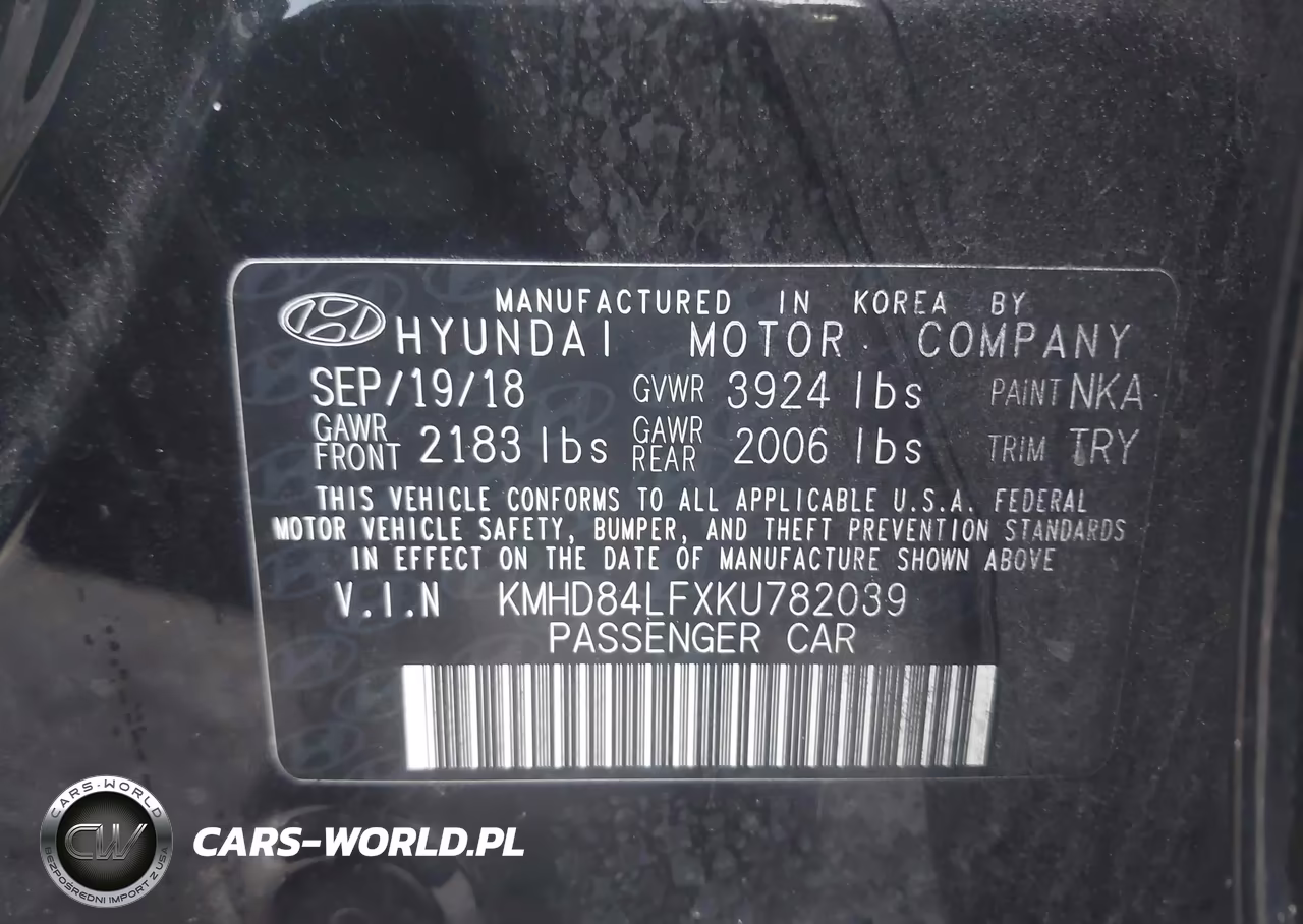 2019 Hyundai Elantra Value Edition VIN:KMHD84LFXKU782039 - 9