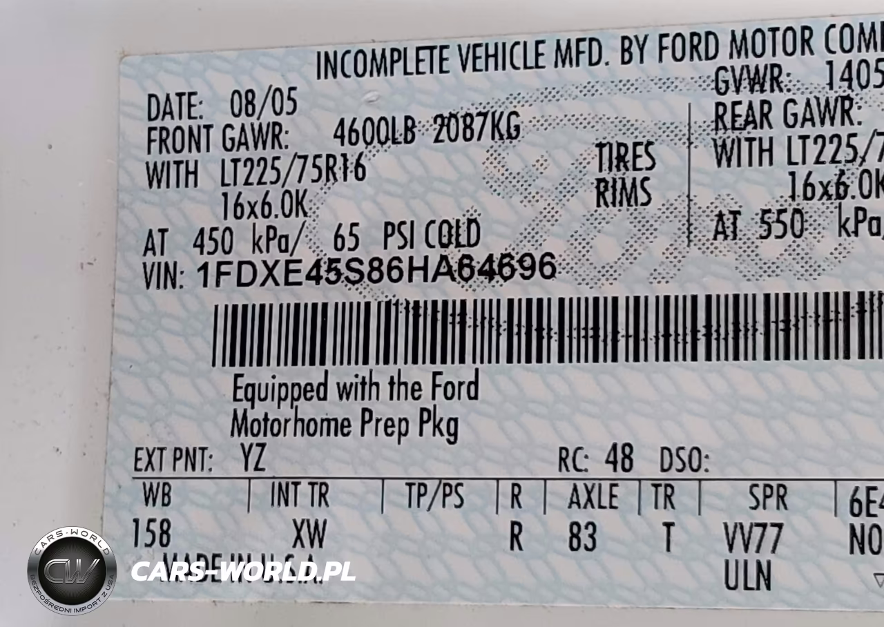 2006 Ford E-450 Cutaway VIN:1FDXE45S86HA64696 - 8