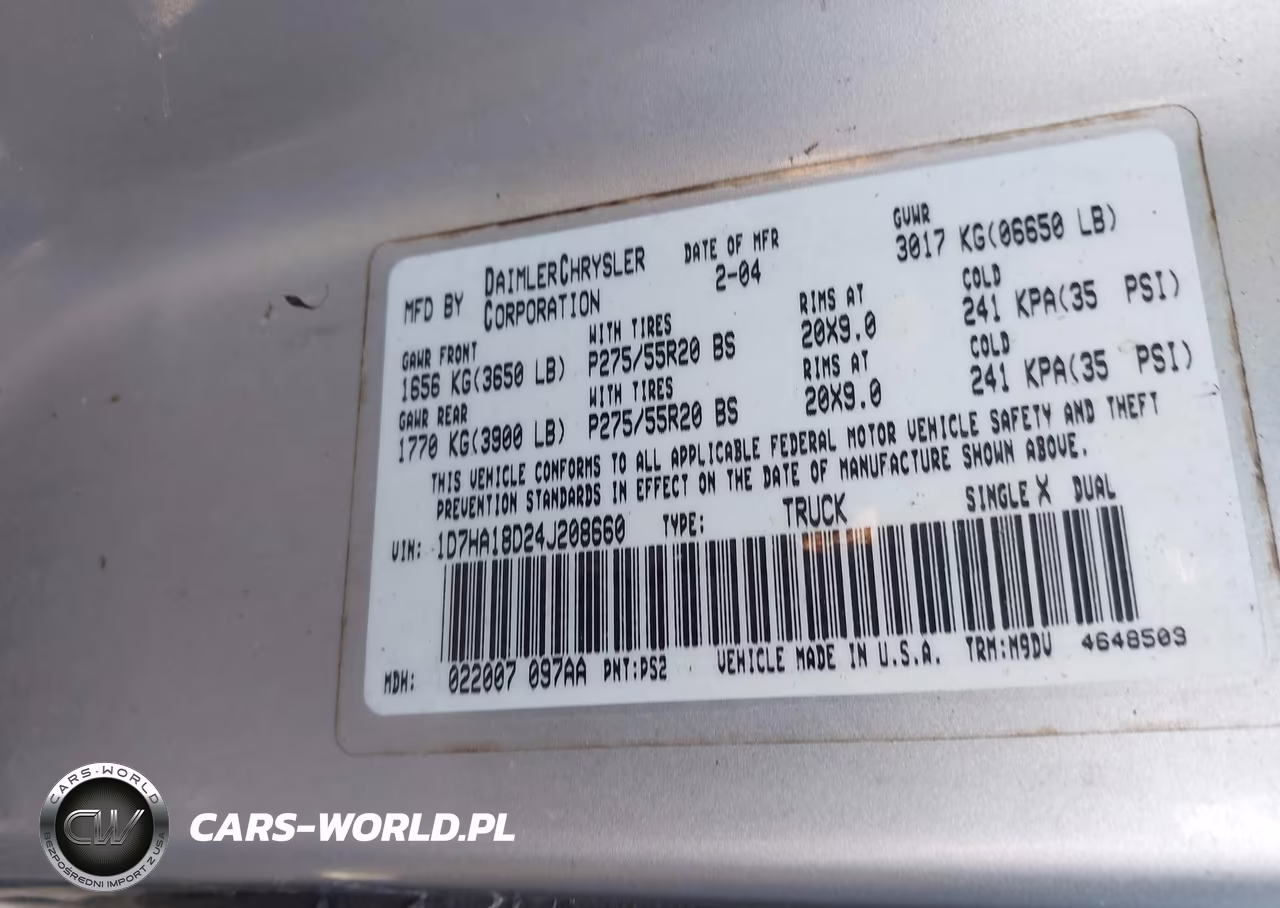 2004 Dodge Ram 1500 Slt-Laramie VIN:1D7HA18D24J208660 - 9